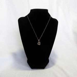 Triple gold ring necklace